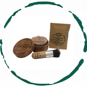Premium BeNat Translucent Loose Setting Powder Kit with Eco-Friendly Bamboo Case, Ultra-Fine Matte Finish Finishing Powder