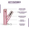 2-Pack Rechargeable Facial Hair Remover and Eyebrow Trimmer Set for Women - Painless Portable Electric Razor, Lip Nose Hair Trimmer