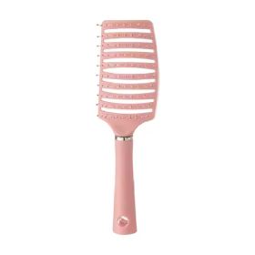 Fashionable And Minimalist Curved Ventilated Comb Ventilation Comb - Pink (Option: Default)