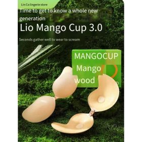 ( D Cup ) Invisible Strapless Backless Push Up Bra, Reusable Push Up Adhesive Bra For Women (Option: Default)