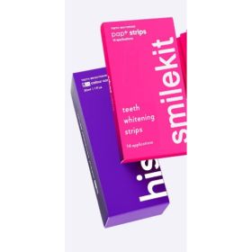 V34 Purple Toothpaste + Whitening Strips, Teeth Cleaning Set (Option: Default)