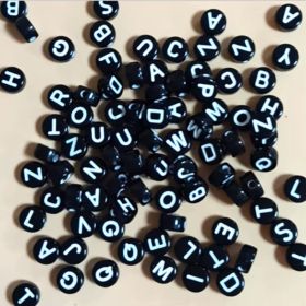 800 Black + Silver Letters And Numbers Love Heart Set (Option: Default)
