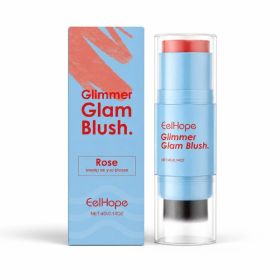 EELHOPE Dual-End Blush Stick with Brush, Rose, 4 g (Option: 4 g)