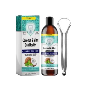 EELHOE Oral Coconut Oil Mouthwash-100mlMouthwash + Tongue Scrape (Option: Default)
