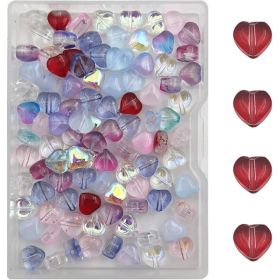 50 8mm Love AB Colored Glass Beads (Option: Default)