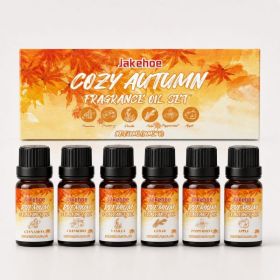 JAKEHOE Autumn Home Fragrance Essential Oil Set, 6 x 10 ml (Option: 6 x 10 ml)