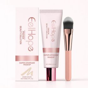 EELHOPE Brush-Applicator Concealer Foundation Liquid, Ivory, 1 Pieces (Option: 1 Pieces)