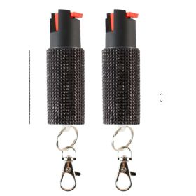 (2pcs)Anti Wolf Spray (black )pepper Spray - Max Strength - 0.67 Fl Oz Fashionable Monochromatic Design (Option: Default)