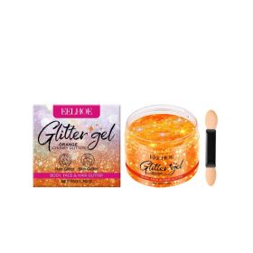 EELHOE Orange Glitter Gel with Applicator, 50 g with Applicator (Option: 50 g with Applicator)