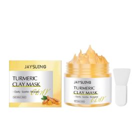 JAYSUING Yellow Turmeric Clay Face Mask with Brush, 50 g + 1 Brush (Option: 50 g + 1 Brush)