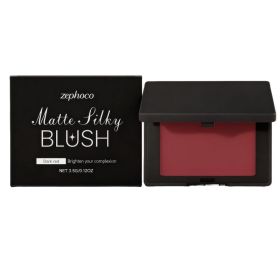 zephoco Matte Silky Blush, Dark Red, 3.5 g (Option: 3.5 g)