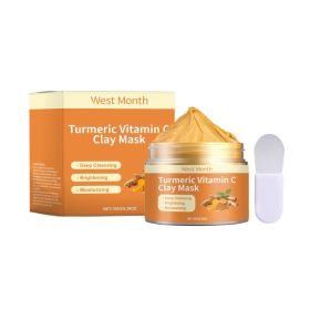 WEST MONTH Turmeric Vitamin C Clay Face Mask Set, 150 g with Applicator (Option: 150 g with Applicator)