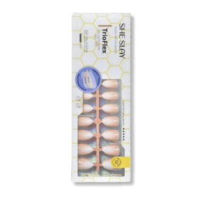 SheSlay Ombre Trio Flex | Pre-Colored Press-On Nail Extensions (Color: Ombre-Creamy Petal, Nail shape: Oval)