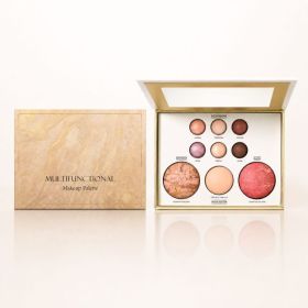 AMZ Gold-Tone All-in-One Makeup Palette, 1 Piece (Option: 1 Piece)